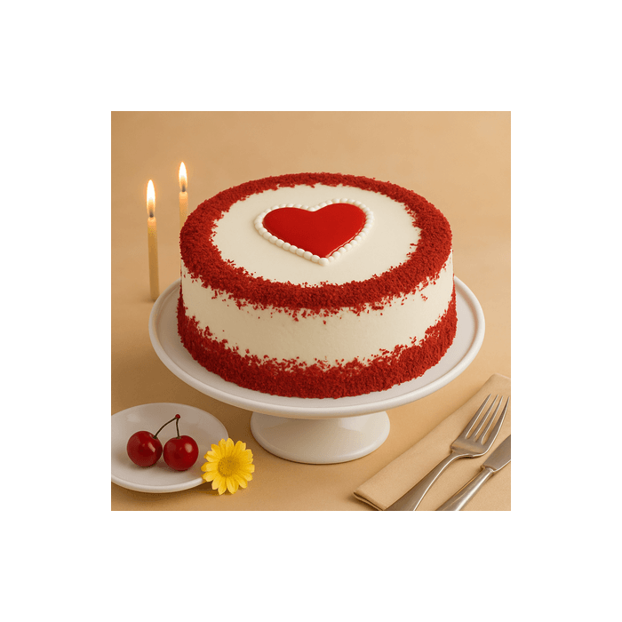 Little Heart Red Velvet Cake Half Kg
