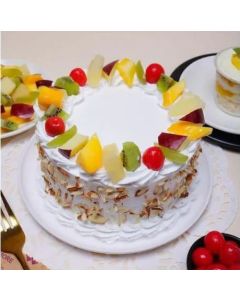 Eggless Salutary Vanilla Fruit Cake Half Kg