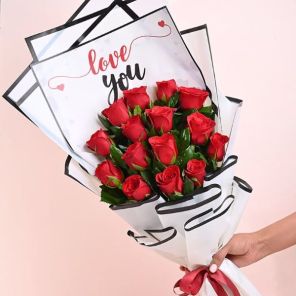15 Lovable Red Rose Bouquet