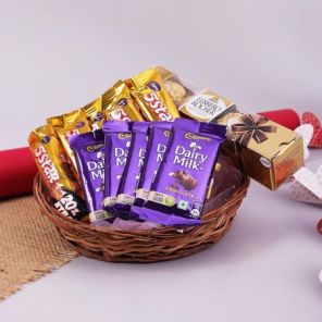 5 Dairy Milk And Five Star with 4 Ferrero Rocher Chocolates