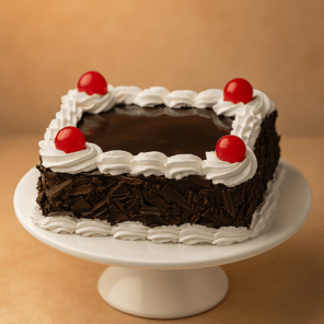 Eggless Black Forest Square Half Kg