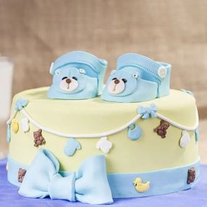 Blue Baby Shoes Cake 1 Kg