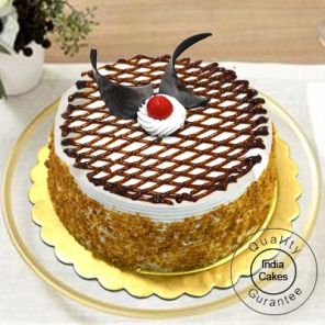 Half Kg Eggless Butter Scotch Cake