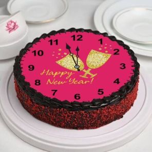 Chocolate New Year Poster Cake
