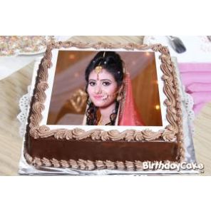Chocolate Square Photo Cake Half Kg