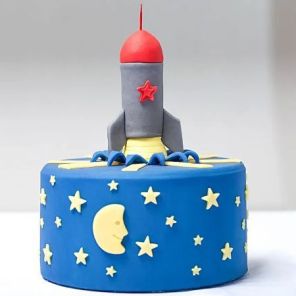 Designer Space Rocket Cake 1 Kg