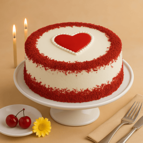 Little Heart Red Velvet Cake Half Kg