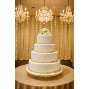 Elegant Gold Wedding Cake 6 Kg