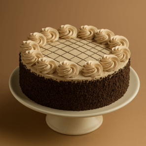 Eggless Floral Irish Coffee Cake Half Kg