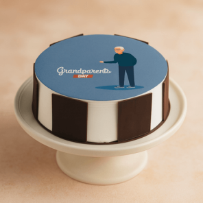 Eggless Grandad Photo Cake Half Kg