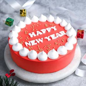 Happy New Year Round Chocolate Cake