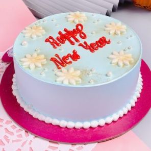Happy New Year Vanilla Cake