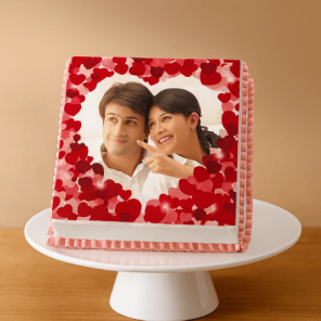Perfectly Matched Anniversary Photo Cake