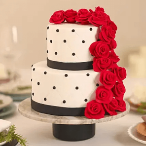 Rose Fondant Cake Chocolate 4 Kg