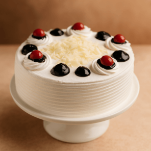 Eggless Royal Creamy White Forest Cake Half Kg