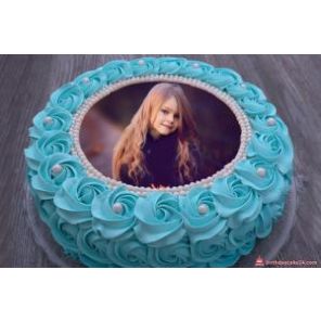 Swirls Strawberry Photo Cake Half Kg