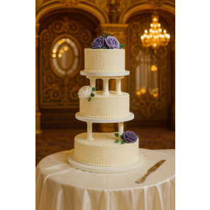 Three Tier Pineapple Wedding Cake 5 Kg with stand