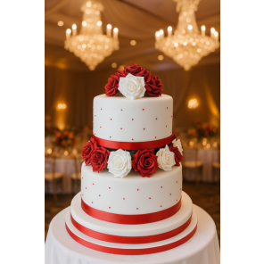 Vanilla Beauty Wedding Cake 3 Kg